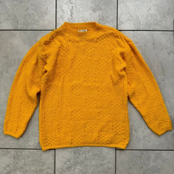 Vintage Jet Set Marigold Patchwork Sweater Size L Womens - Picture 1 of 6